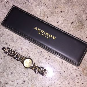 Akribos gold watch - excellent condition